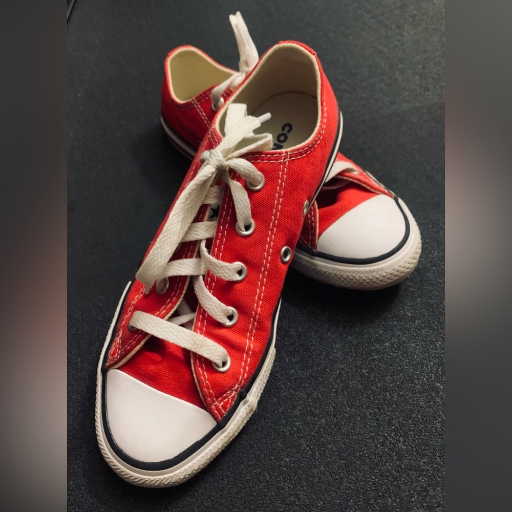 Vibrant Red Kids Sneakers